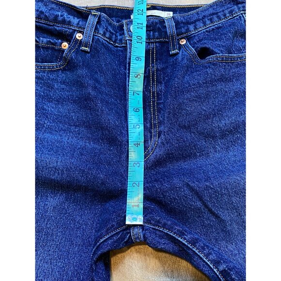 Levis Ribcage Bell Bottom High-Rise Womens Denim Jeans Size 26 Dark Wash Flared - Picture 4 of 6